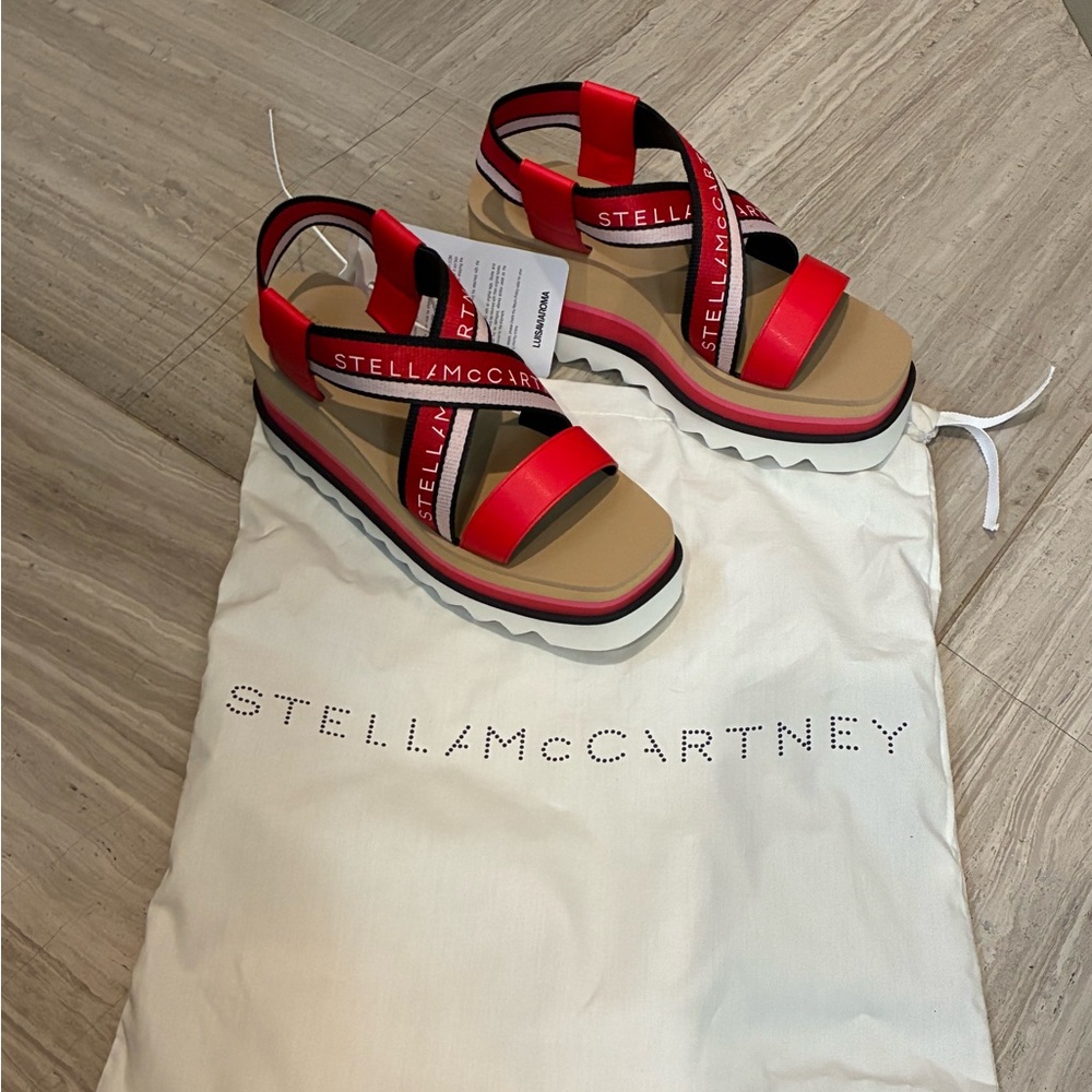 NWT🔺Stella McCartney Sneak- Elyse 80mm platform sandals